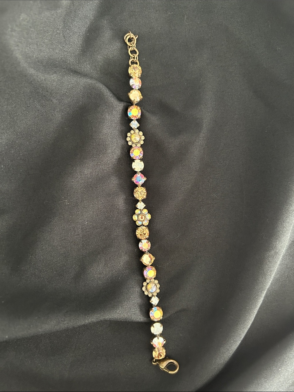 Sorrelli  Gold-Tone Aurora Crystal Floral Bracelet - Iridescent Accent